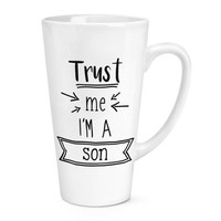 Trust Me I'm A Sohn 483Ml Groß Latte Becher Tasse Worlds Best Favorit Toll Spaß