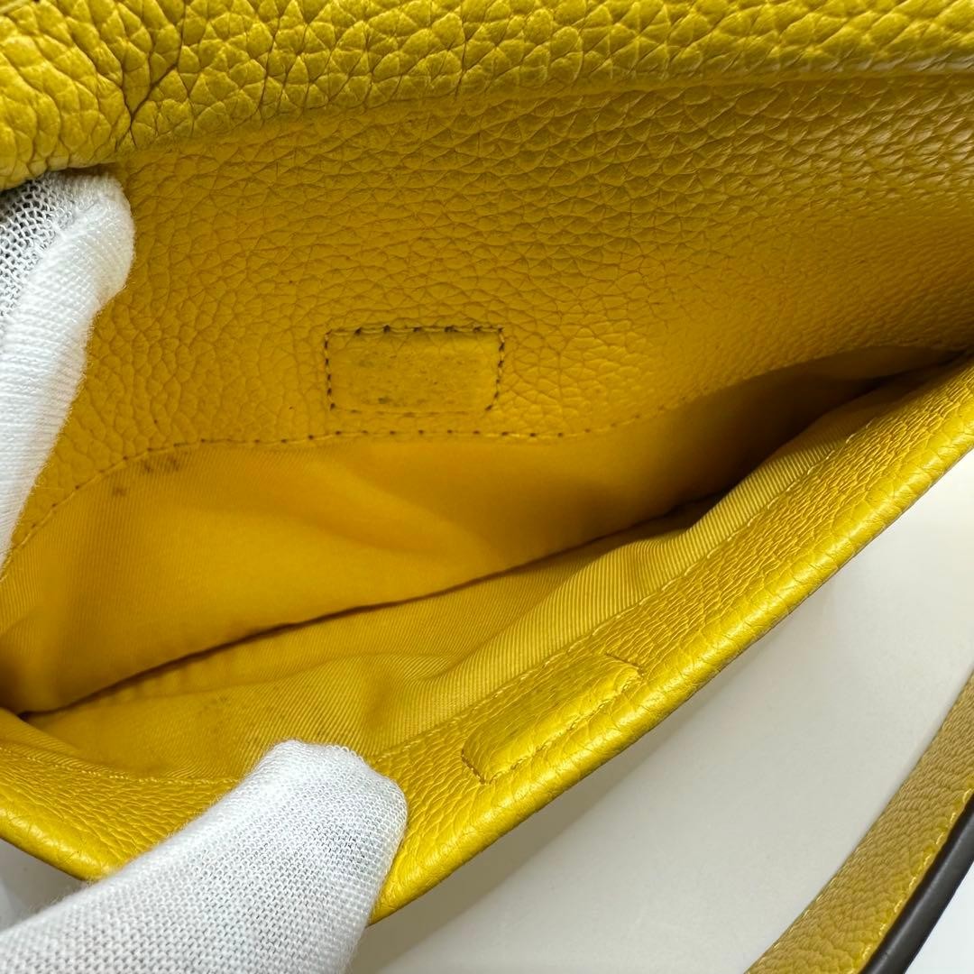 Tory Burch Perry Bombe Camera Bag Shoulder Bag Leather Yellow Women's From Japan thumbnail 8