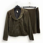 Vintage Courtenay 2-Piece Skirt Suit Women’s Size 14 Jacket Olive Green Corduroy