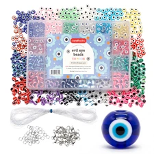 Incraftables Evil Eye Beads for Jewelry Making (24 colors).