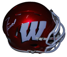 JIM LEONHARD signed (WISCONSIN BADGERS) mini football helmet BECKETT BAS BW07959