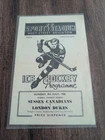 Ice Hockey programme Sussex Canadians v London Dukes 9.7.1950