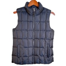GAP Women's Vintage Y2K Down Puffer Vest Black Full Zip Sleeveless Quilted XS