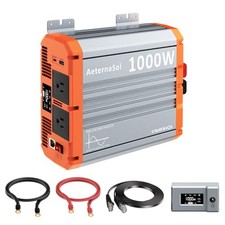 Pure Sine Wave Inverter 12V DC to AC 110V/120V, RV Inverter with Remote, 1000W