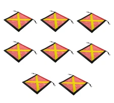 8 Pcs Safety Flag w/Bungees Cord DOT Compliant 18" Reflective High Visibility X