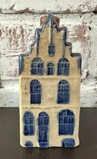 VTG Early Rynbende Delft Blue House #22 Empty with Stickers Holland Distilleries