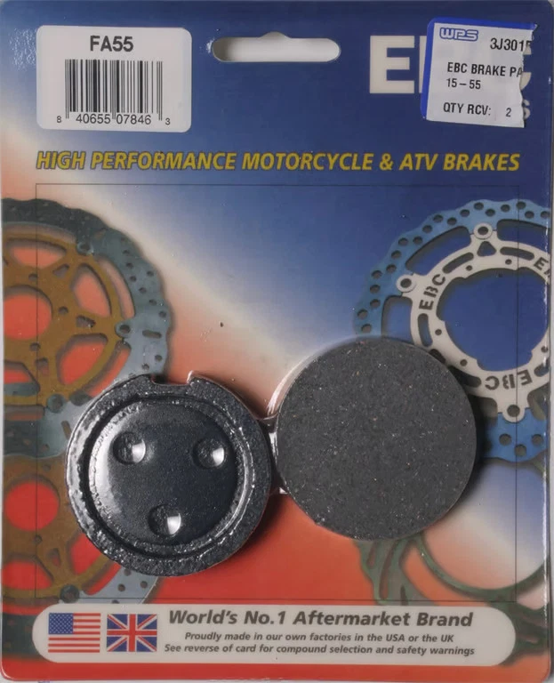 EBC - FA55 - Organic Brake Pads Front 61-1550 15-55 160678 FA55 15-55 160678 - Image 2 of 4