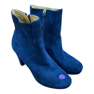 Nine West Boots Women s Size 8 Blue Suede Ankle Boots