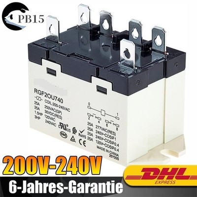 Hochleistungs Relais RGF2OU740 / JQX-76F-TU-2A 25A 200V-240V 6pins für SOKE DE