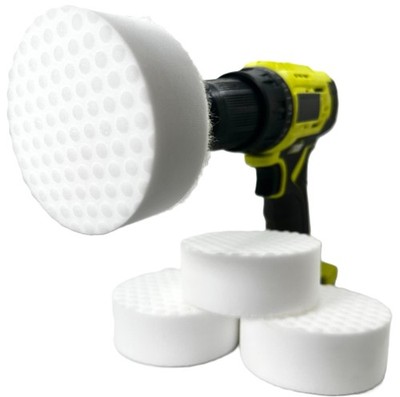 4.5  Drill Powered Magic 4.5'' Sponge Eraser Kit, White 