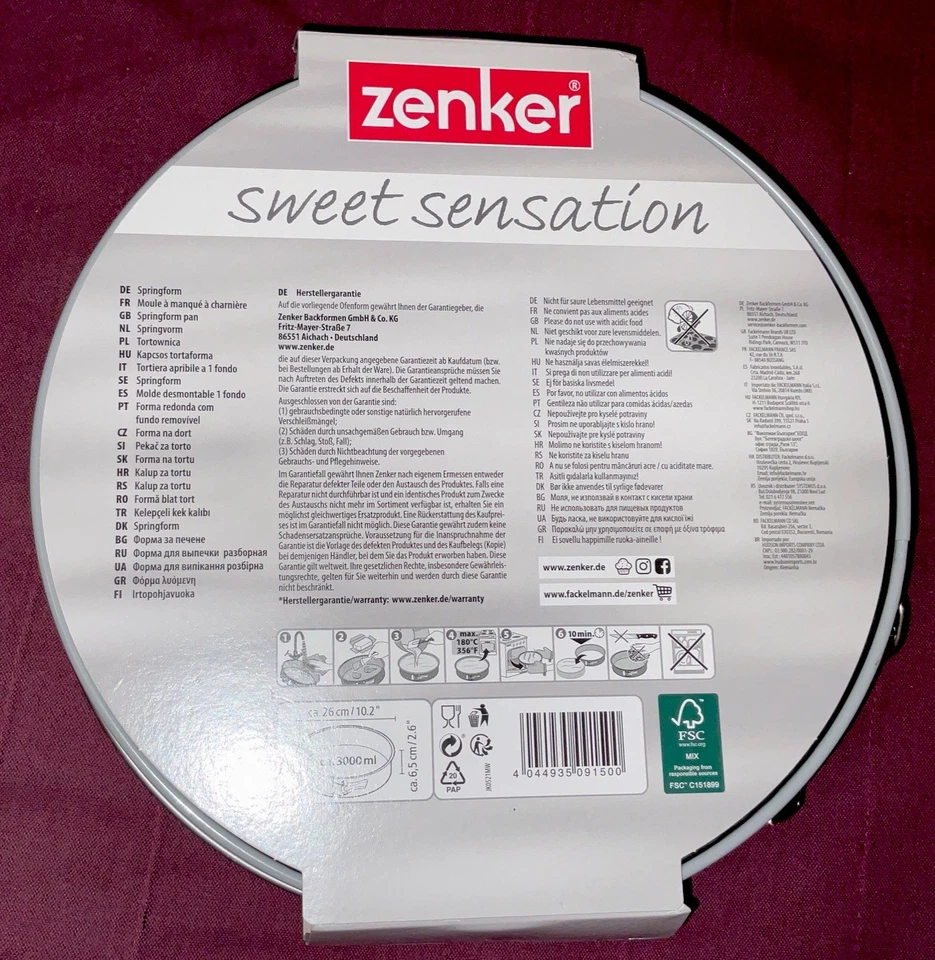 Zenker 9150 Springform mit Flachboden Ø 26 cm - Bild 2 von 4