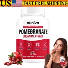 Auniva Pomegranate Extract Capsules, Natural Pomegranate Supplement, 60 Capsules