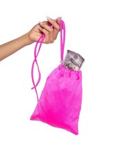 Roma Costume Stripper Spandex Iridescent Money Bag Pick Color