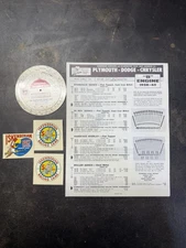 Vintage Iskenderian Racing Cams ~ Displacement Guide And Stickers Lot - Isky 60s