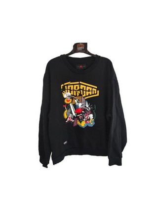 Nike Air Jordan Sweatshirt Wolrd Graphic Crewneck (L)) Black DC9615-010 NBA