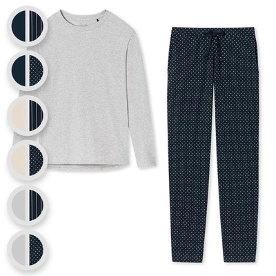 Schiesser - Mix - Damen - Organic Cotton - Schlafanzug lang - Pyjama Nachtwäsche