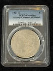 Morgan Silver Dollar $1 Coin 1921-S Cleaned AU Detail