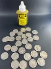 Lot of 30 Buffalo Nickels with Nic-A-Date Date Restorer Bottle See Photos