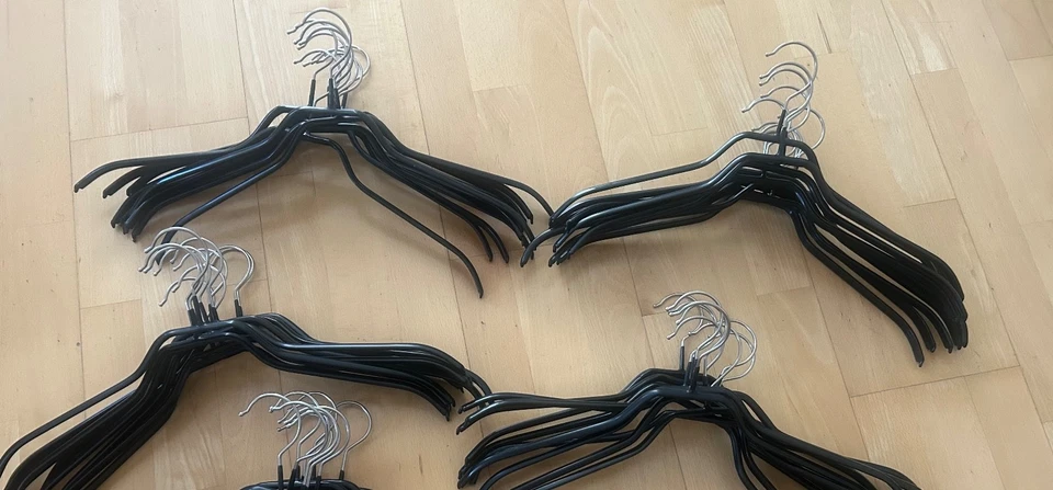 40 Stück Metall-Kleiderbügel 40 cm rutschhemmend beschichtet