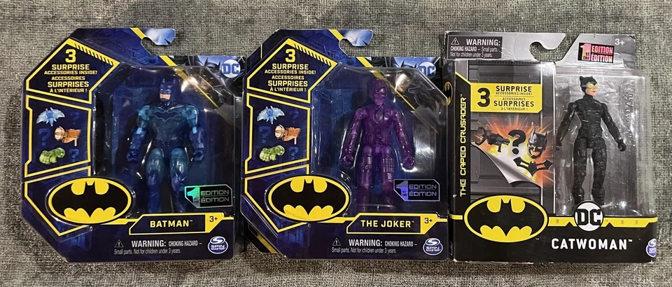 Nuevo lote de figuras de acción mixtas Spin-Master DC Batman 4 pulgadas 5 piezas Foto 3 de 4