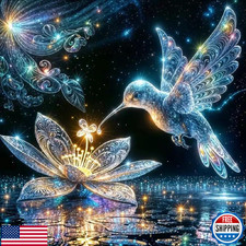 SHICERNHJ Hummingbird Diamond Art Kits for Adults,DIY Bird Diamond Painting Kits