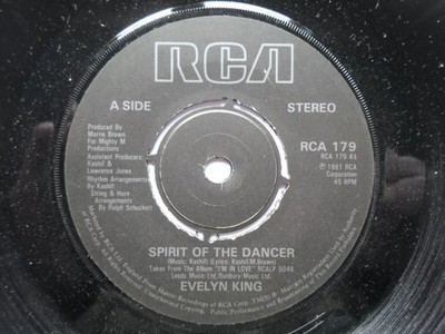 Evelyn King Spirit Of The Dancer 7'' RCA RCA179 EX 1981