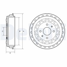 DELPHI BF663 Bremstrommel für FIAT