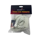 14mm Soft Stove Door Glass Rope Seal Kit White 14MM x 2M & 50ml Glue & End Tape