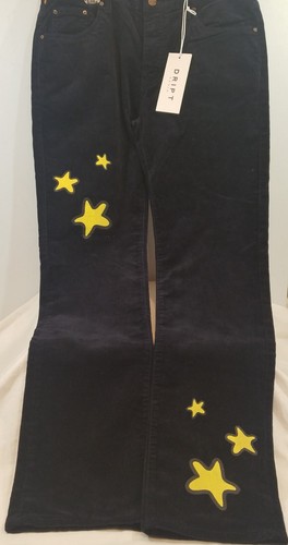 Dript Denim Starry Night Jeans Dark Blue Corduroy 32x32 Celestial Stars - Picture 5 of 5