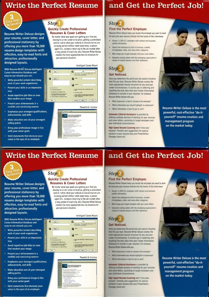 Lote de 2 CV Writer Deluxe PC Nuevo Sellado Caja Minorista XP Compra Más Ahorra Más Foto 3 de 3