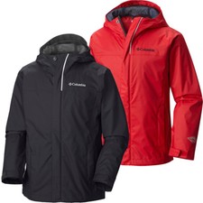 New Boys Columbia "Watertight" Omni-Tech Waterproof 360  Reflective Rain Jacket