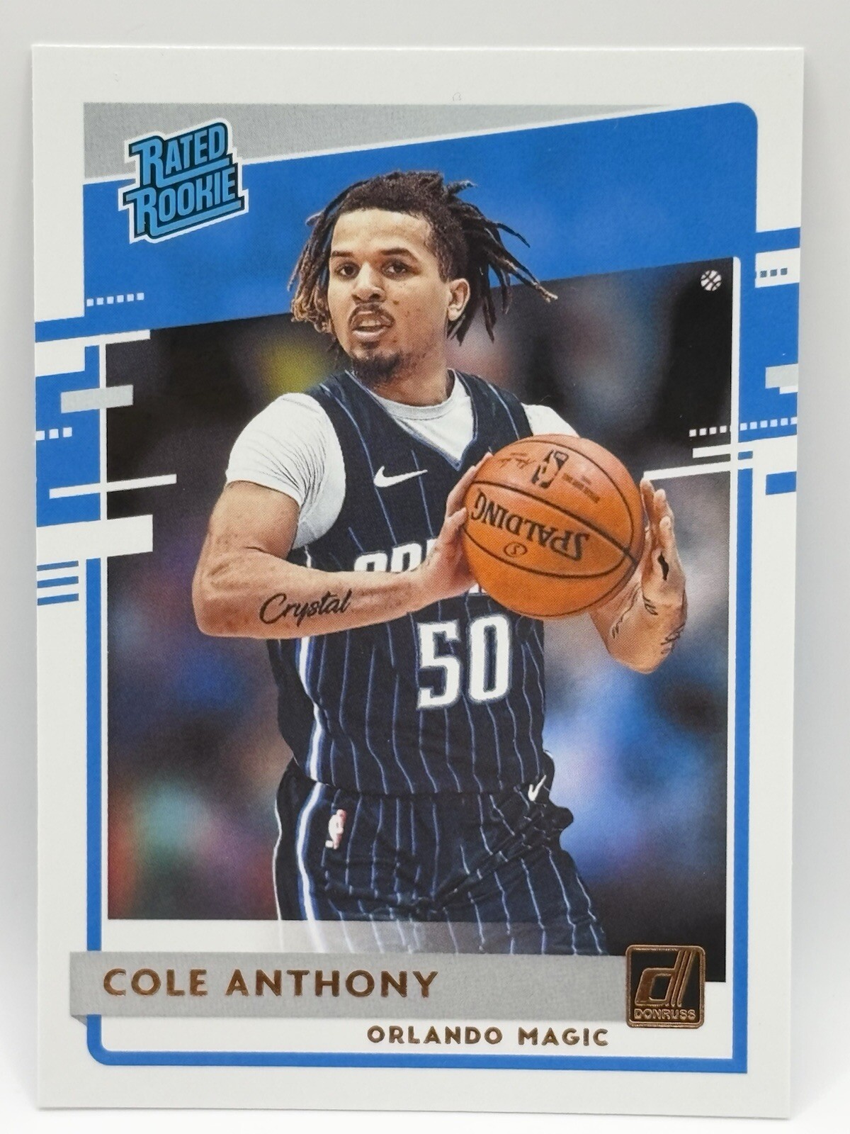 Cole Anthony 2020-21 Donruss Rated Rookie RC Orlando Magic #208