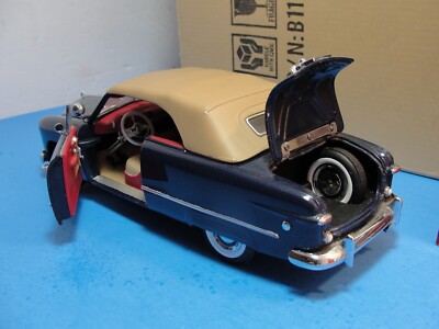 Franklin Mint 1949 Ford Custom Convertible Blue W/Tan Roof Red