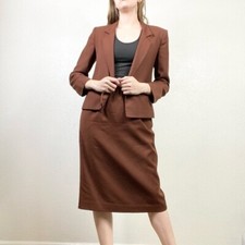 Vintage Jones New York Brown Professional Workwear Blazer  Skirt Suit