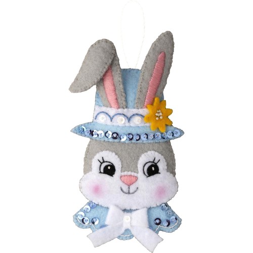 Felt Embroidery Kit ~ Plaid-Bucilla Easter Bonnet Parade Ornaments (6) #89578E - Picture 9 of 11