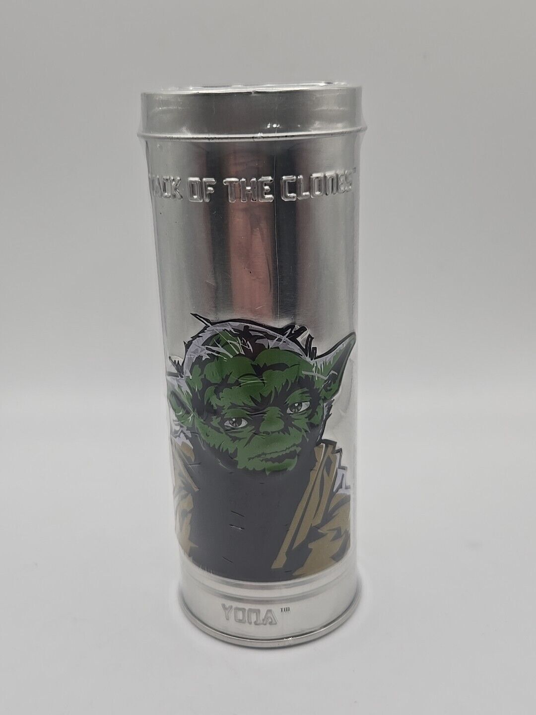 VINTAGE STAR WARS EPISODE II Attack of the Clones YODA 2 Sided Watch Plus Tin