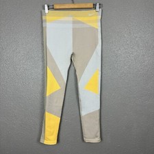 Nike Sculpt Lux Icon Clash 7/8 Training Tights Seamless Yellow Gray Size Large