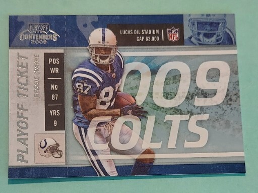 2009 Panini Playoff Contenders REGGIE WAYNE #45 Playoff Ticket SP #/99 Colts 