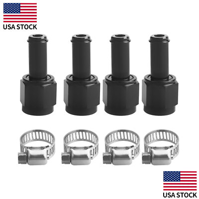 AN6 Straight -6AN Female to 5/16'' 3/8'' Swivel Hose Barb Fitting Adapter 4PCS