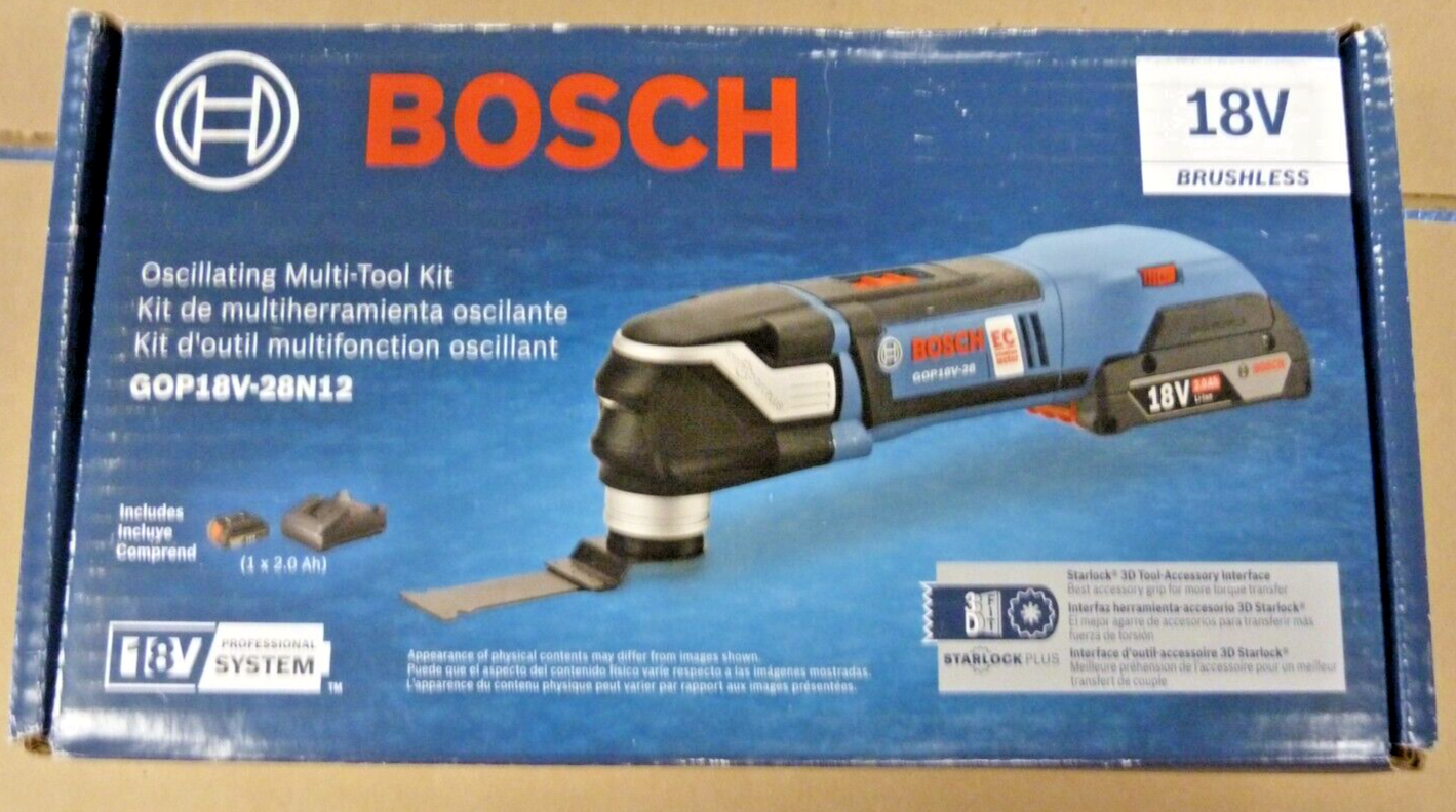 Bosch GOP18V-28N12 Brushless 18V Oscillating Multi-Tool Kit