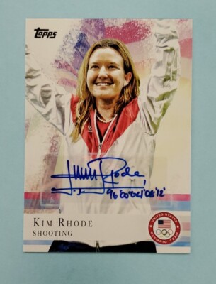 2012 Topps U.S. Olympic Team Kim Rhode Auto #37 Card Shooting