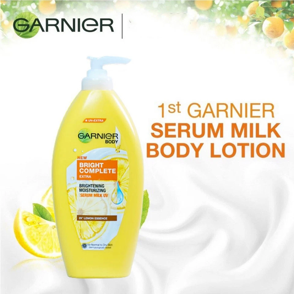 Garnier Body Lotion Brightening Repairing Body Serum Milk UVA UVB 400ml Lemon Ex - Image 3 of 4