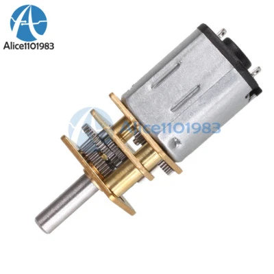 DC12V 600RPM Micro Speed Reduction Gear Motor Metal Gearbox Wheel Shaft