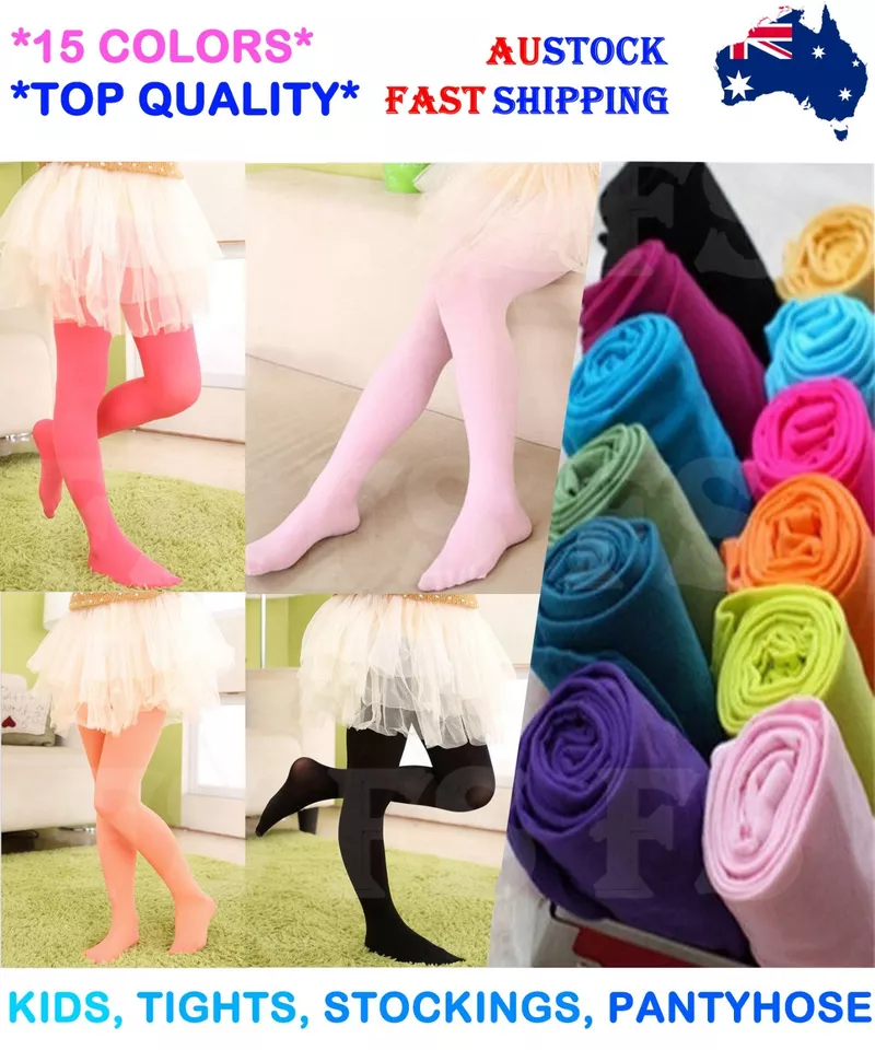 BABY GIRLS KIDS TIGHTS PANTYHOSE STOCKINGS LEG HOSIERY BALLET DANCE OPAQUE AUS