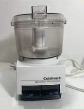 Cuisinart Mini-Prep Food Processor 2 Speed DLC-1 - White - TESTED and WORKS!!!
