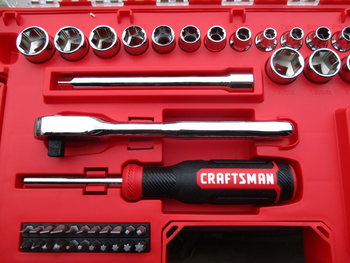 New Craftsman 63-Piece Standard and Metric Combination Chrome