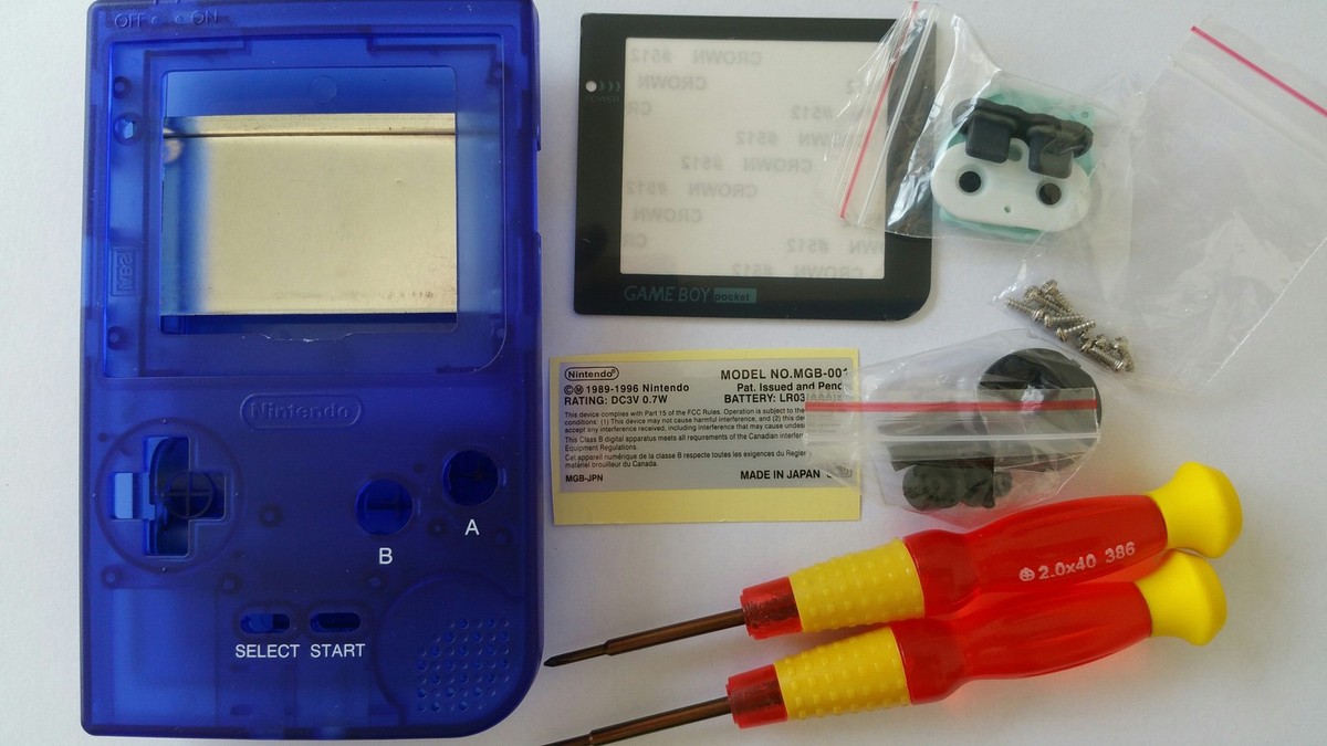Es- Phonecaseonline Gameboy Color Pokemon Clear Blue New