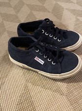 Superga Youth Boys Shoes Size 35 M Blue Fabric Athletic