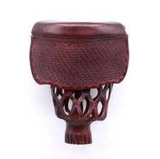 6pcs MAHOGANY Genuine Leather Pool Table Pock...