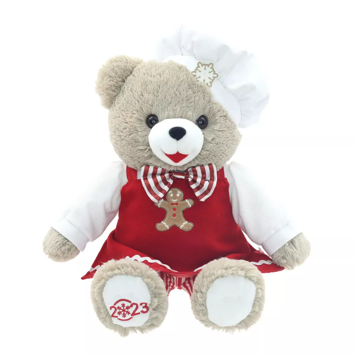 2023 WalMART CHRISTMAS Snowflake TEDDY BEAR Tan a Boy 20 Bake outfit Brand  New